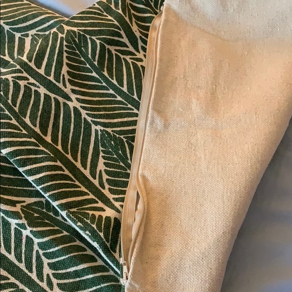 Palm Print Square Pillow Cases with Zipper Closure - Picture 2 of 3